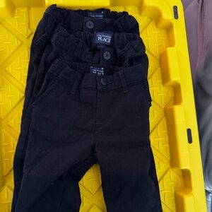 The Children's Place Classic Black Uniform Pants Kids- 3 Pack